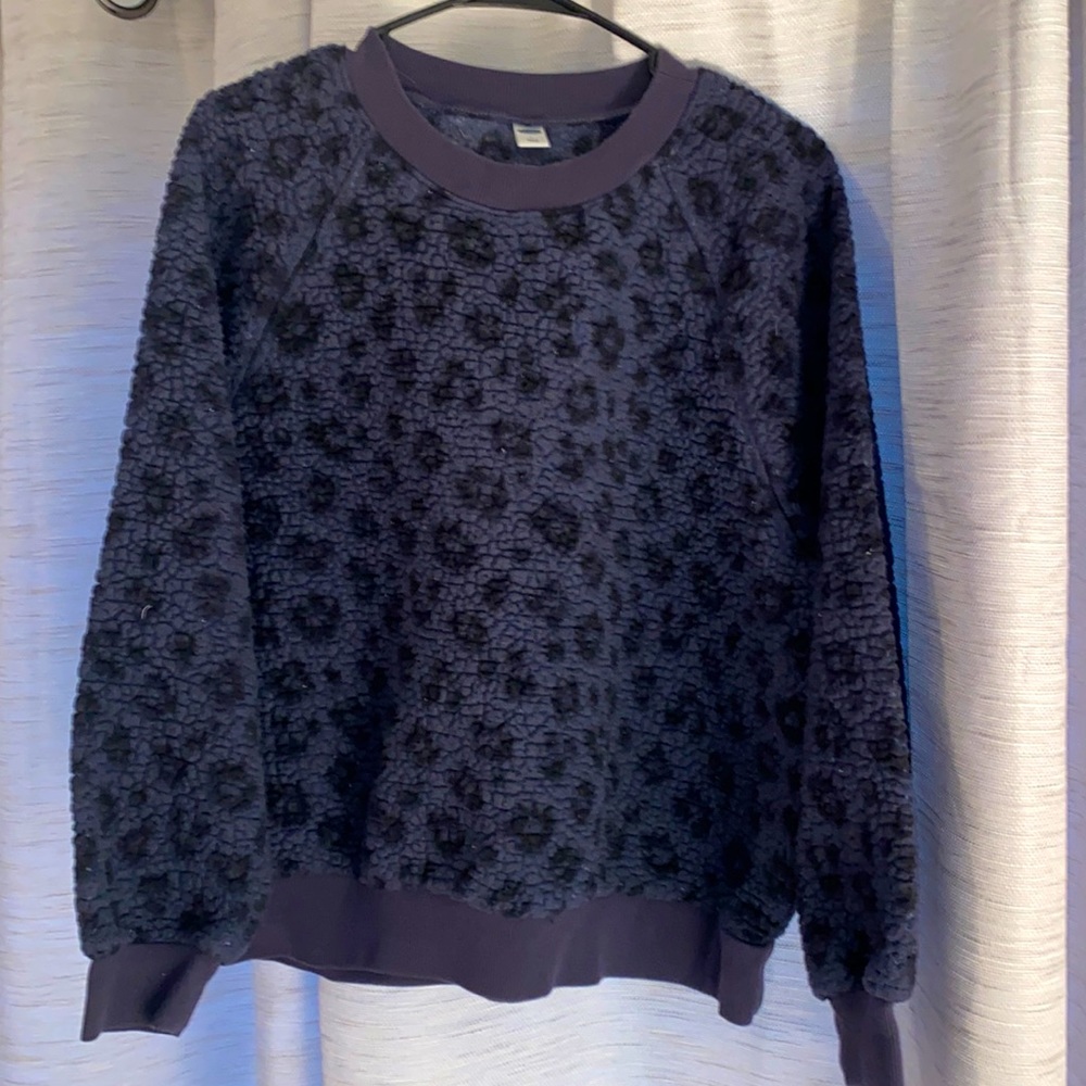 Loose cozy sherpa sweatshirt